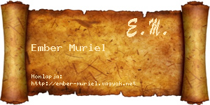 Ember Muriel névjegykártya